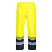 Portwest S486 Yellow/Navy Two Tone Hi Vis Waterproof Trousers