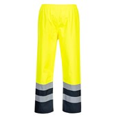 Portwest S486 Yellow/Navy Two Tone Hi Vis Waterproof Trousers