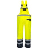 Portwest S488 Yellow/Navy Contrast Hi Vis Waterproof Bib & Brace Overalls