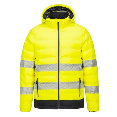 Portwest S548 Yellow Padded Ultrasonic Heated Hi Vis Jacket 
