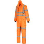Portwest S593 Orange Mesh Lined Hi Vis Extreme Breathable Waterproof Coverall