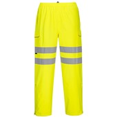 Portwest S597 Yellow PWR Hi Vis Extreme Breathable Waterproof Trousers