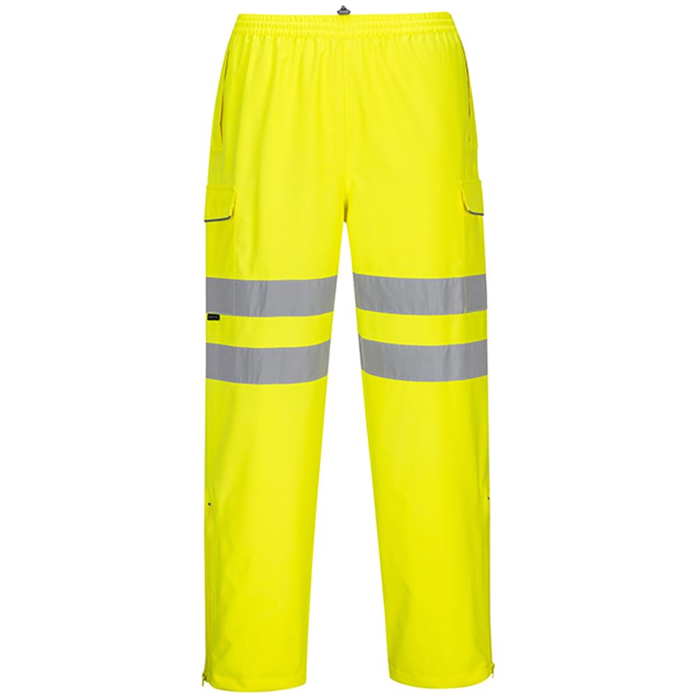 Portwest S597 Yellow PWR Hi Vis Extreme Breathable Waterproof Trousers