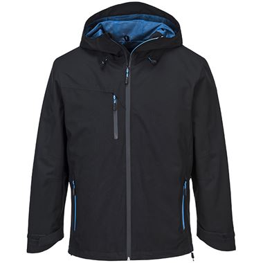 Portwest S600 Black Mesh Lined Waterproof Breathable Shell Jacket 