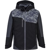 Portwest S601 Black Grey Mesh Lined Waterproof Breathable Reflective Shell Jacket