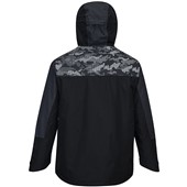 Portwest S601 Black Grey Mesh Lined Waterproof Breathable Reflective Shell Jacket