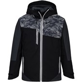 Portwest S601 Black Grey Mesh Lined Waterproof Breathable Reflective Shell Jacket