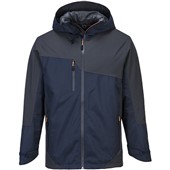 Portwest S602 Mesh Lined Waterproof Breathable Two-Tone Shell Jacket Navy Grey