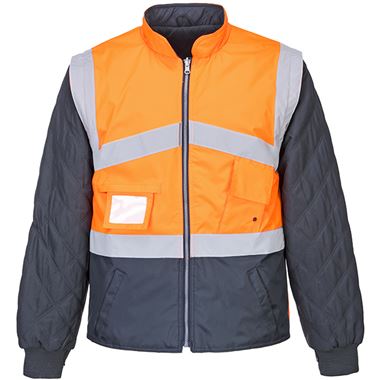 Portwest S769 Orange/Navy Hi Vis Breathable 2 Tone Reversible Jacket