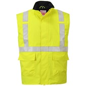 Portwest S776 Yellow Bizflame Rain Padded Flame Resistant Anti Static Hi Vis Bodywarmer