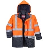 Portwest S779 Orange/Navy Bizflame Rain Lined Flame Resistant Anti Static Hi Vis Jacket