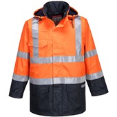 Portwest S779 Orange/Navy Bizflame Rain Lined Flame Resistant Anti Static Hi Vis Jacket