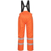 Portwest S781 Orange Bizflame Rain Lined Waterproof Flame Retardant Anti Static Hi Vis Trousers