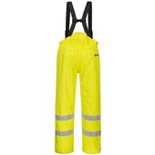 Portwest S781 Yellow Bizflame Rain Lined Waterproof Flame Retardant Anti Static Hi Vis Trousers