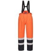 Portwest S782 Orange/Navy Bizflame Rain Lined Waterproof Two Tone Flame Resistant Anti Static Hi Vis Trouser