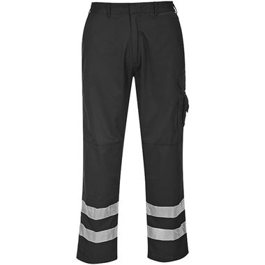 Portwest S917 Black Iona Reflective Hi Vis Combat Trousers 245g