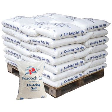 White De-Icing Salt 25kg - Pallet of 14 Bags