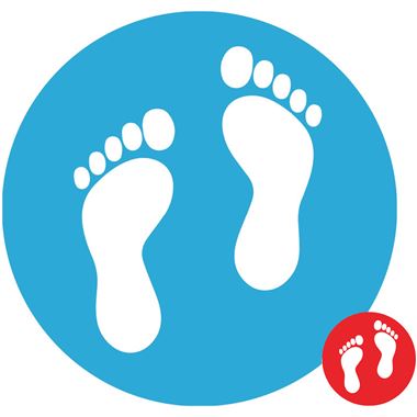 School Social Distance Feet Symbol Floor Markers