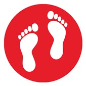 School Social Distance Feet Symbol Floor Markers