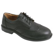 brogue safety shoes brown