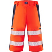 Leo Workwear Kingsley Rail Orange EcoViz Performance Hi Vis Shorts
