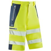 Leo Workwear Kingsley Yellow EcoViz Performance Hi Vis Shorts