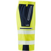 Leo Workwear Kingsley Yellow EcoViz Performance Hi Vis Shorts