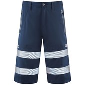 Leo Workwear Kingsley Navy EcoViz Performance Hi Vis Shorts