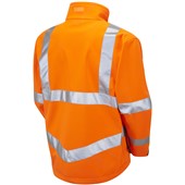 Leo Workwear Buckland Orange EcoViz Hi Vis Softshell Jacket (3L)