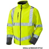 Leo Workwear Buckland Yellow EcoViz Hi Vis Softshell Jacket (3L)