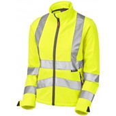 Leo Workwear Honeywell Yellow EcoViz Stretch Women's Hi Vis Softshell Jacket (3L)
