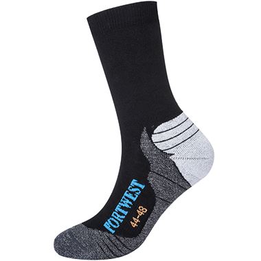 Portwest SK24 Black Bamboo Breathable Hiker Socks - Price Per Pair