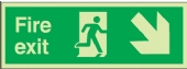 fire exit running man right arrow diag. down right 