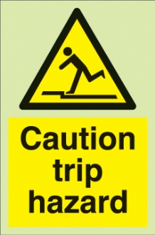 caution trip hazard
