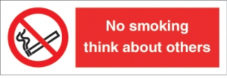 No Smoking think about others 