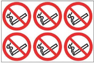 24 No smoking symbol 6/sheet 4 sheets 