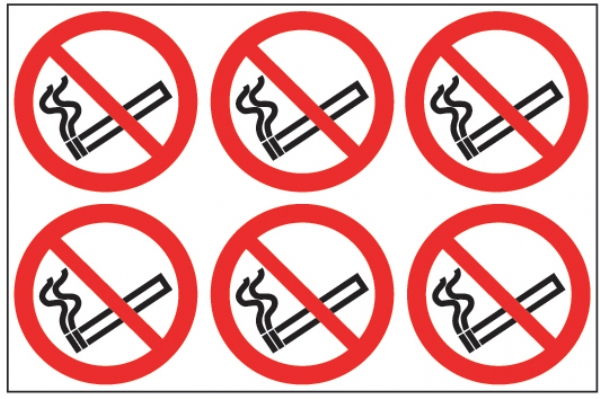 24 No smoking symbol 6/sheet 4 sheets 