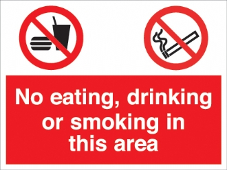 no eating drinking smoking 