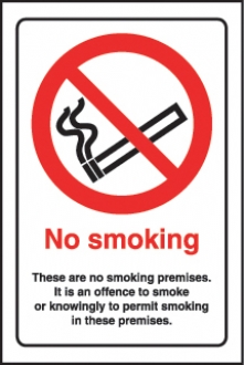 no smoking   