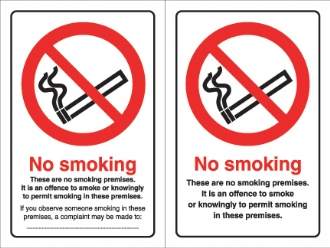 no smoking  doublesided double sided premises