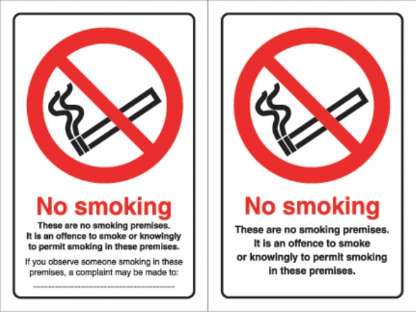 no smoking  doublesided double sided premises