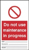 do not use maintenance 