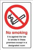 No smoking it is against the law.......