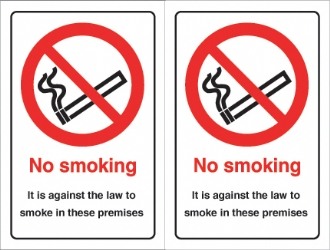 no smoking  double sided premises