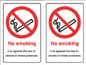 no smoking  double sided premises