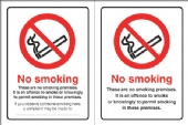 no smoking   doublesided