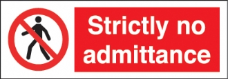 strictly no admittance  