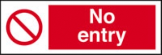 no entry 