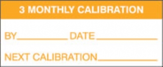 3 monthly calibration (500/roll) 