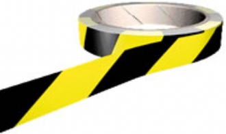 black & yellow reflective floor marking tape